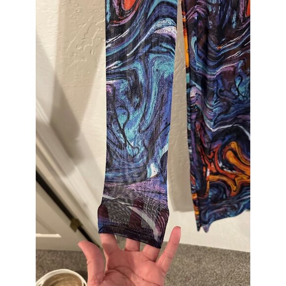 NYC Lost in the Summer Heat Mesh Coverup Dress - Picture 4 of 11